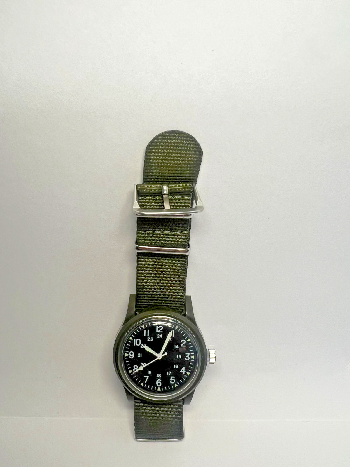 DAISO Japan Military-Style Mili Watch Olive Japan Move 1pcs JAPAN