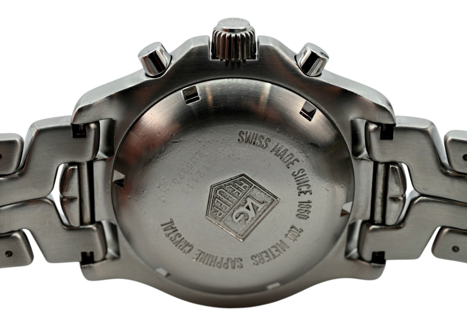 Tag Heuer 42mm Men’s Link Automatic Chronograph Black Dial Watch! Ref: CT2111!