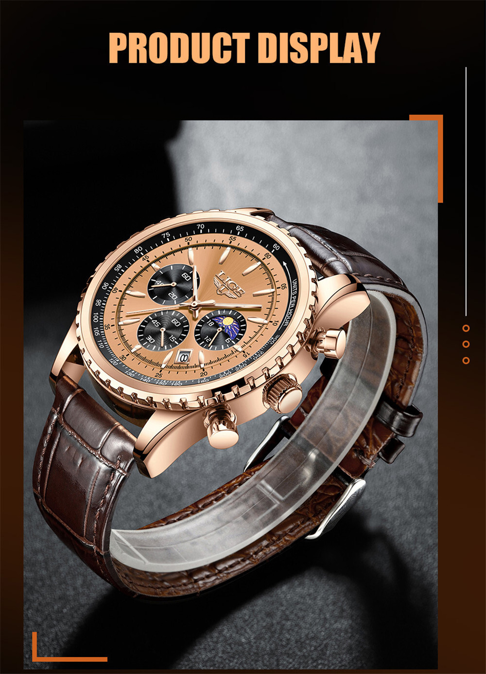 LIGE Men Business Watch Top Brand Luxury Men Wrist Watch Casual Leather Watches