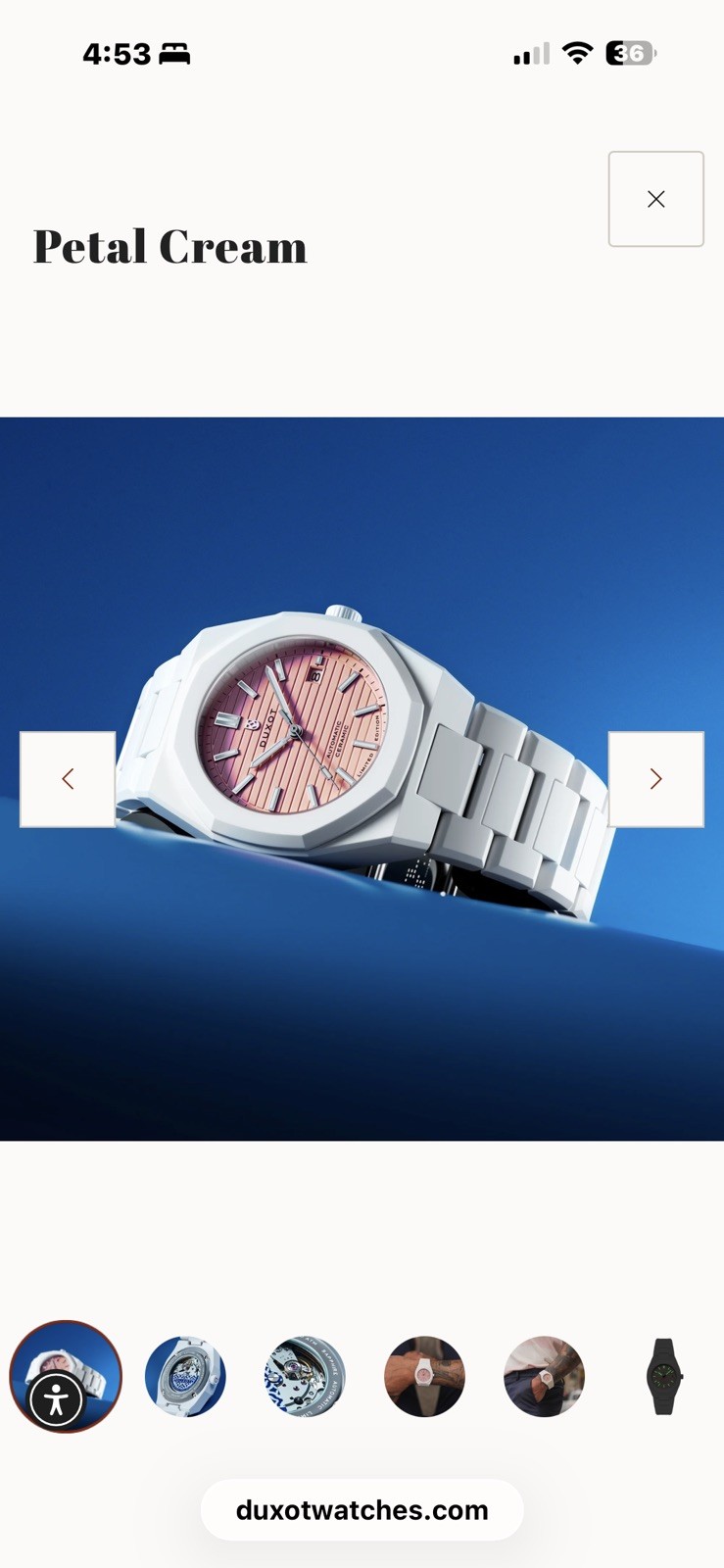 Duxot Pamplona Ceramic Automatic Limited Edition White 41 mm LIMITED ED.