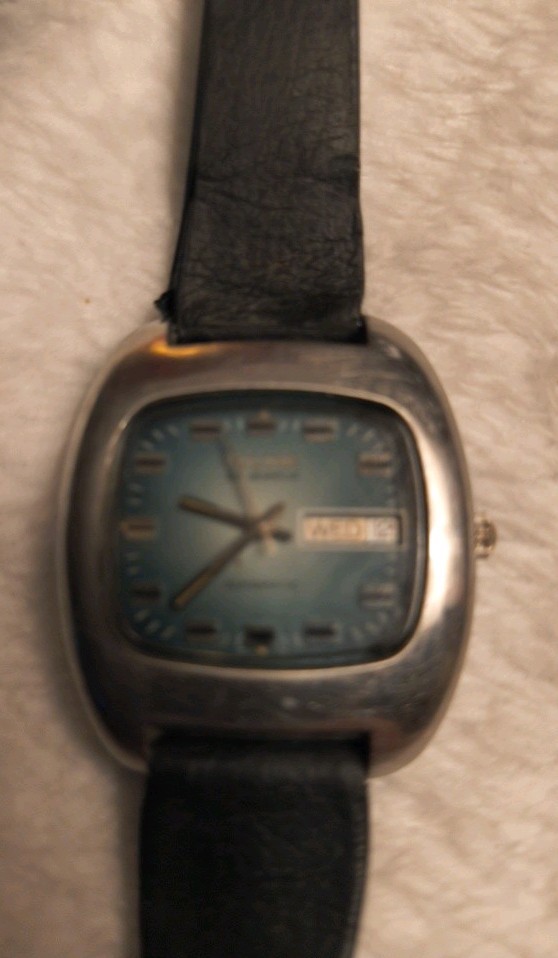 VINTAGE SEIKO AUTOMATIC 17J DUAL TONE BLUE DIAL 7009-5050 JAPAN MEN’S WORKING