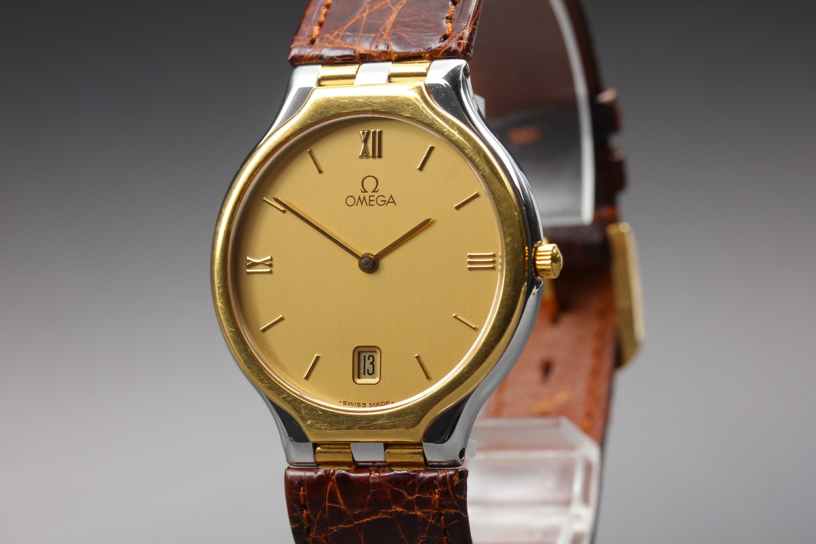 Vintage [Near MINT] OMEGA De Ville Symbol 196.0316 Cal.1436 32mm Quartz Watch