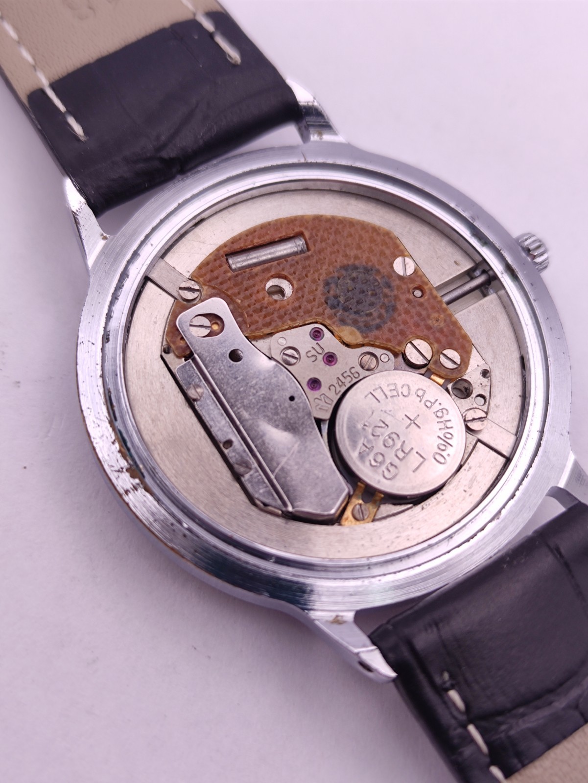 Vintage Watch Poljot Quartz 2456 Men Soviet USSR Classic 1980s Gift Classic