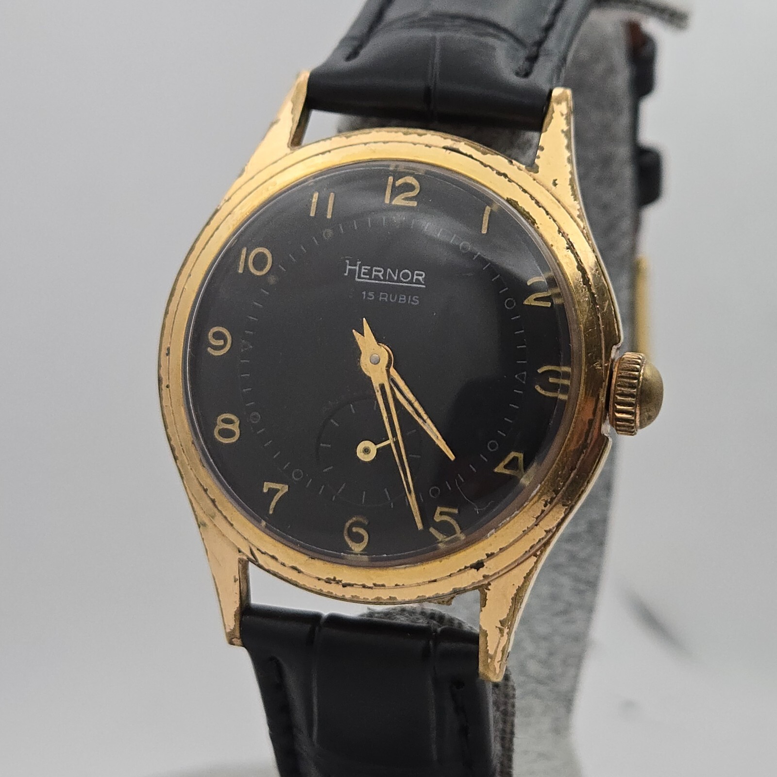 Vintage HERNOR men’s manual winding watch cal.Cupillard 233 15RUBIS swiss 1930s