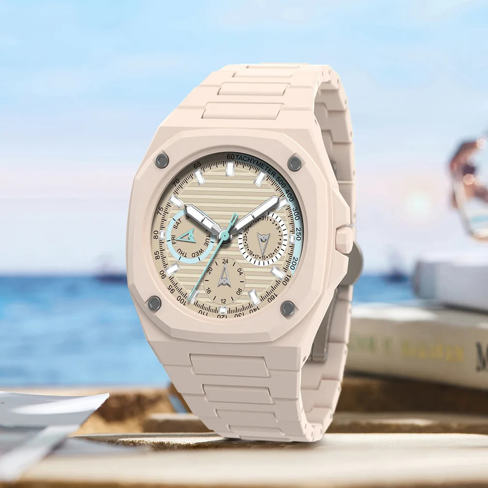 2026 long-lasting fashion brand lightweight granular polycarbonate strap, round