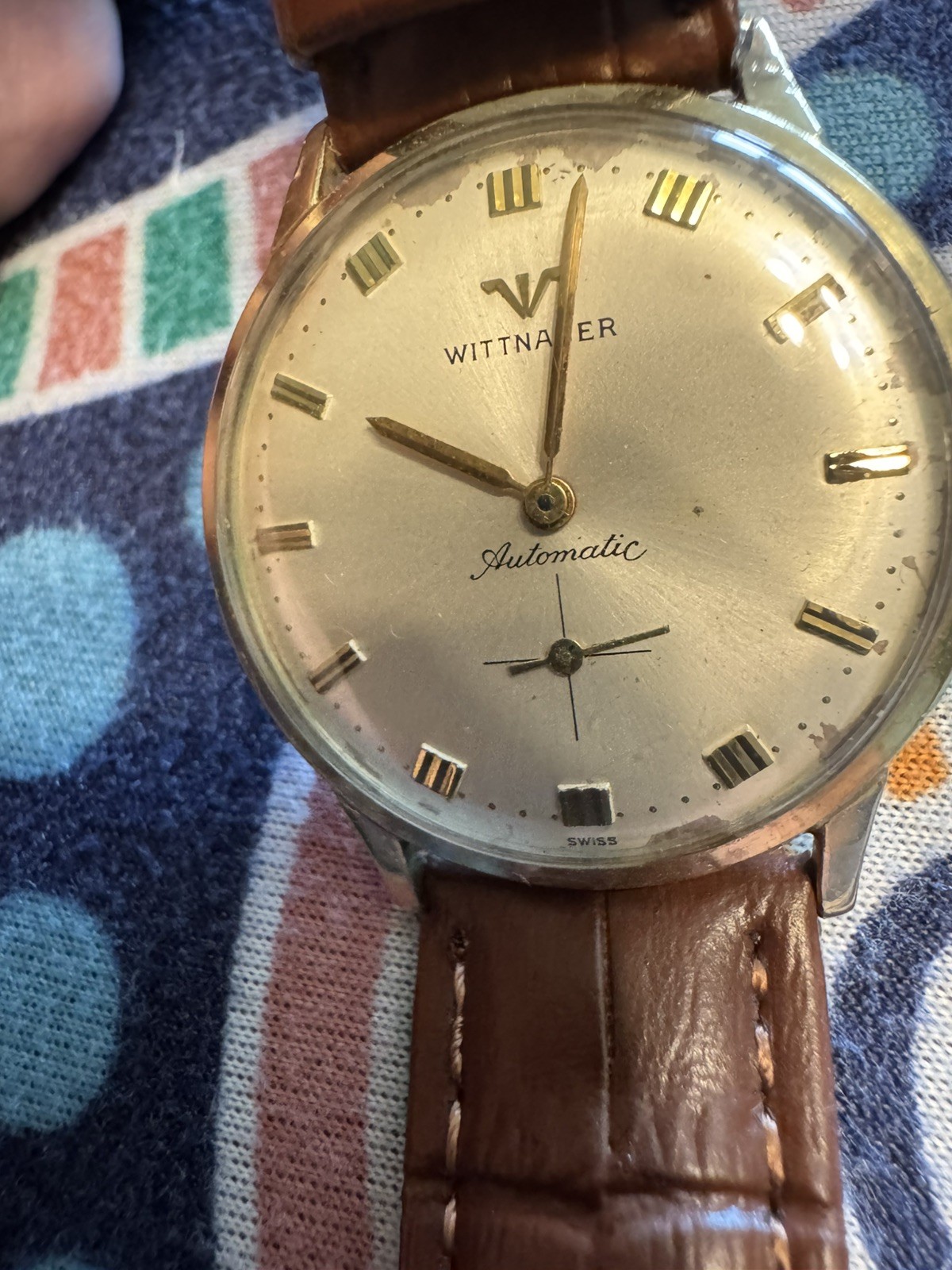 wittnauer mens watch vintage automatic 10K RGP nice !