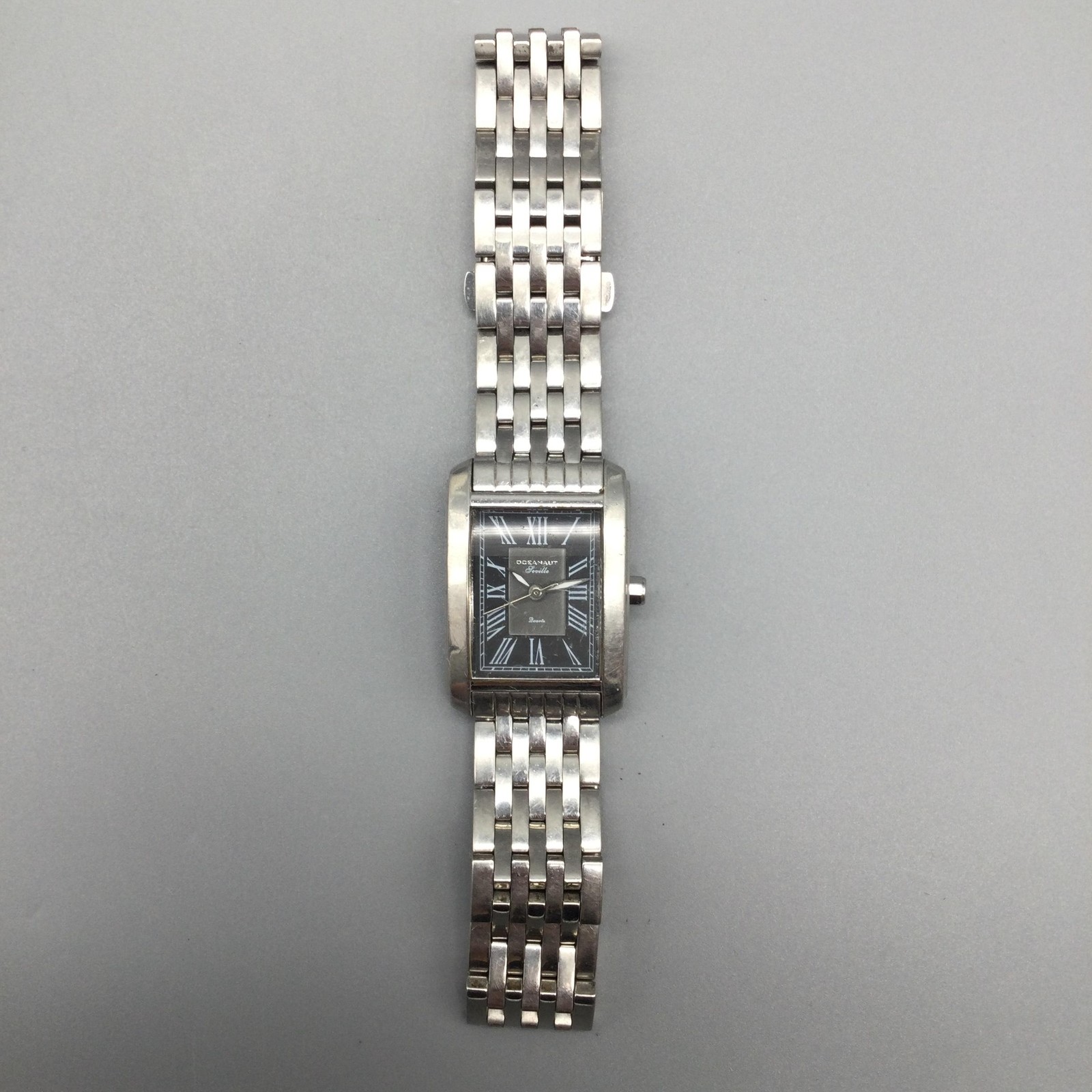 Oceanaut Seville Womens Watch 23mm Black Dial Silver Tone OS3004 New Battery 7″