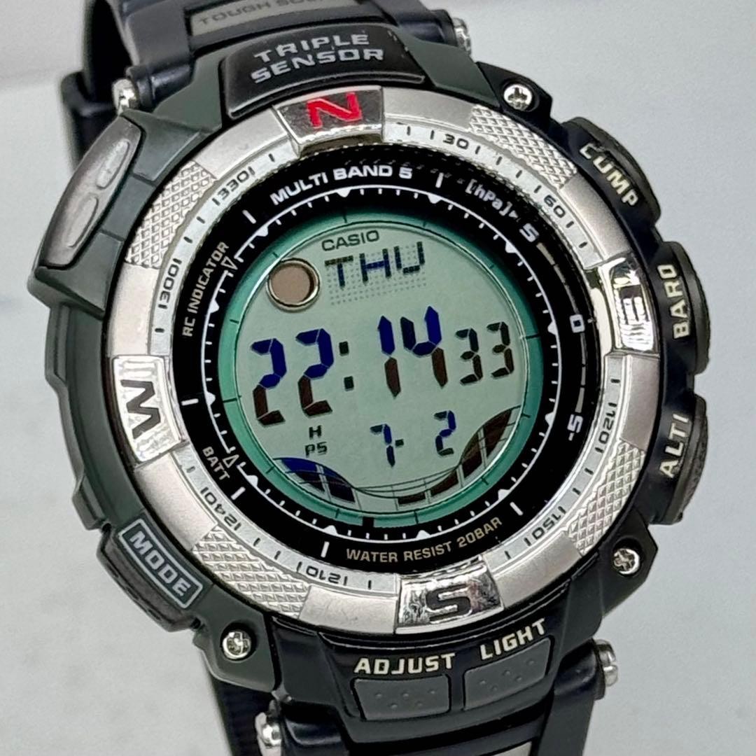 working PROTREK PRW 1500J radio solar black khaki