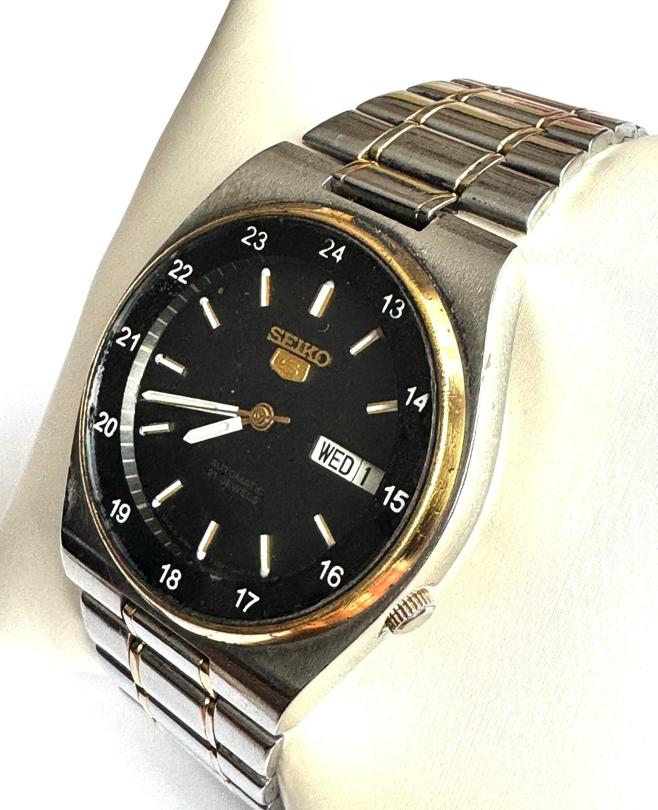 Seiko 5 Automatic Vintage Men’s Watch 21J 7S26 Movement Day/Date