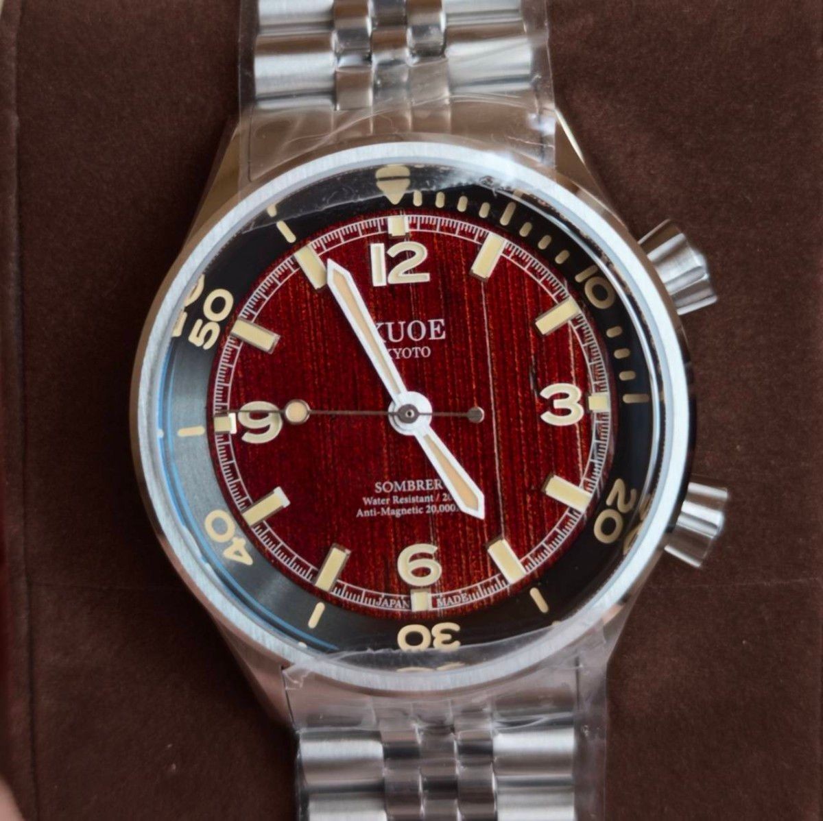 KUOE SOMBRERO 90-011 Urushi Red Hake Limited 200 Unused 38mm Automatic Watch