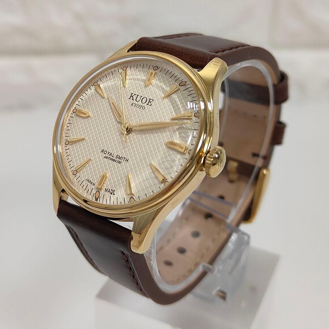 KUOE Kyoto Royal Smith 90-006 Automatic Watch Ivory Waffle Dial MIYOTA Japan Mad