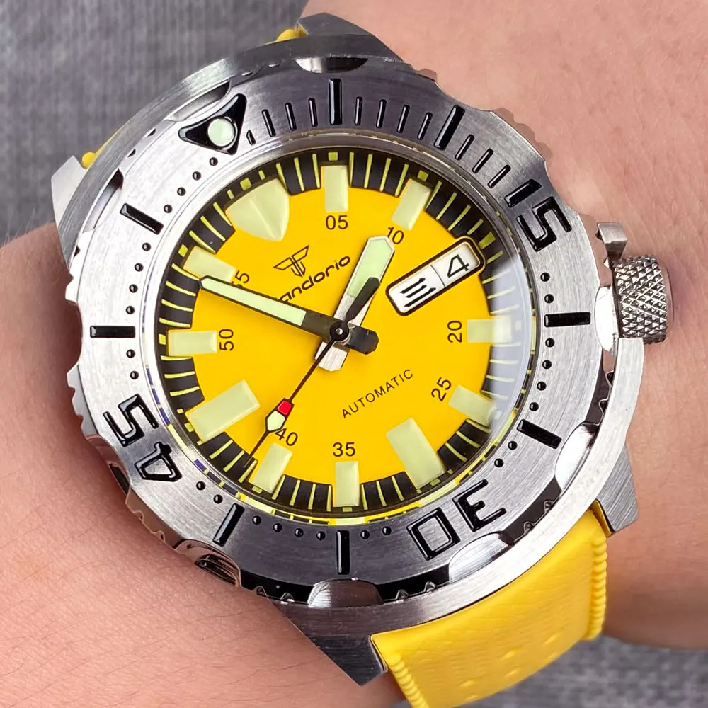 42mm Tandorio Monster NH36A Automatic Diving Men’s Watches Sapphire Glass 20ATM