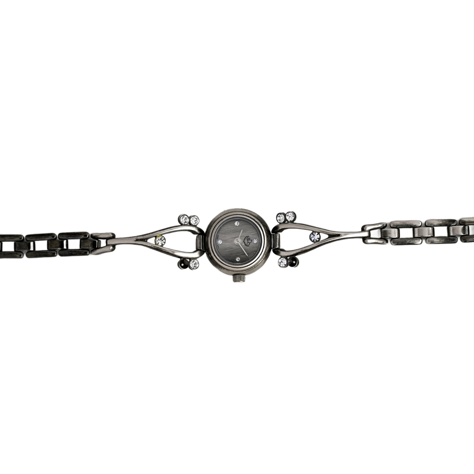 Paris Sport Club Ladies Silver Watch Crystal Bracelet Gray Dial Decorative Links