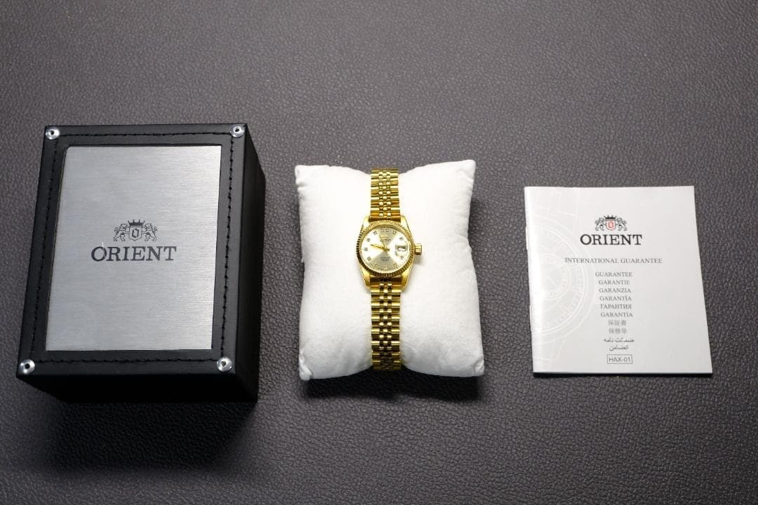 Exc+5 ORIENT President Day-Date Automatic Gold w/Box Working