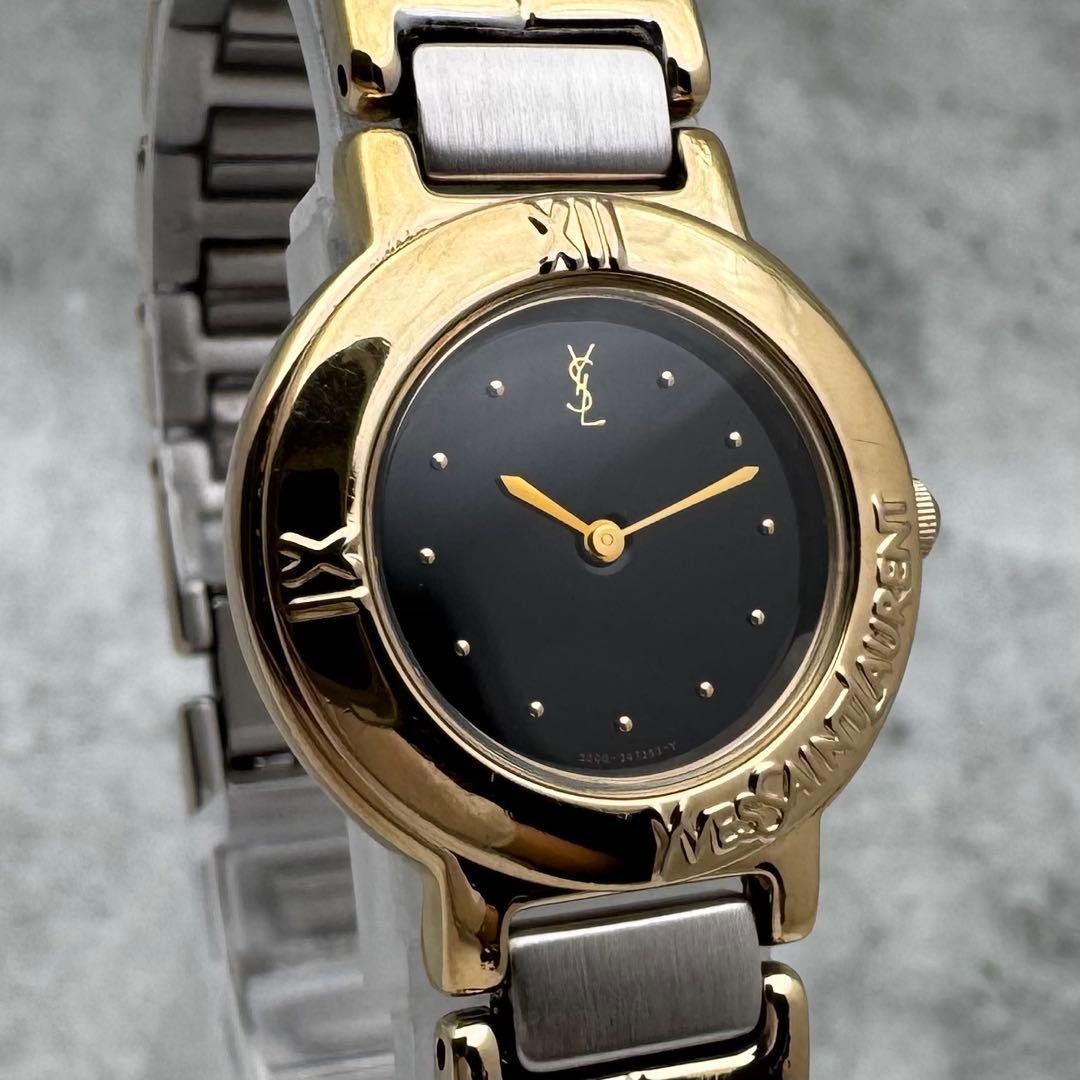 Yves Saint Laurent 2200-229789Y Black Dial Bracelet Watch Quartz Ladies