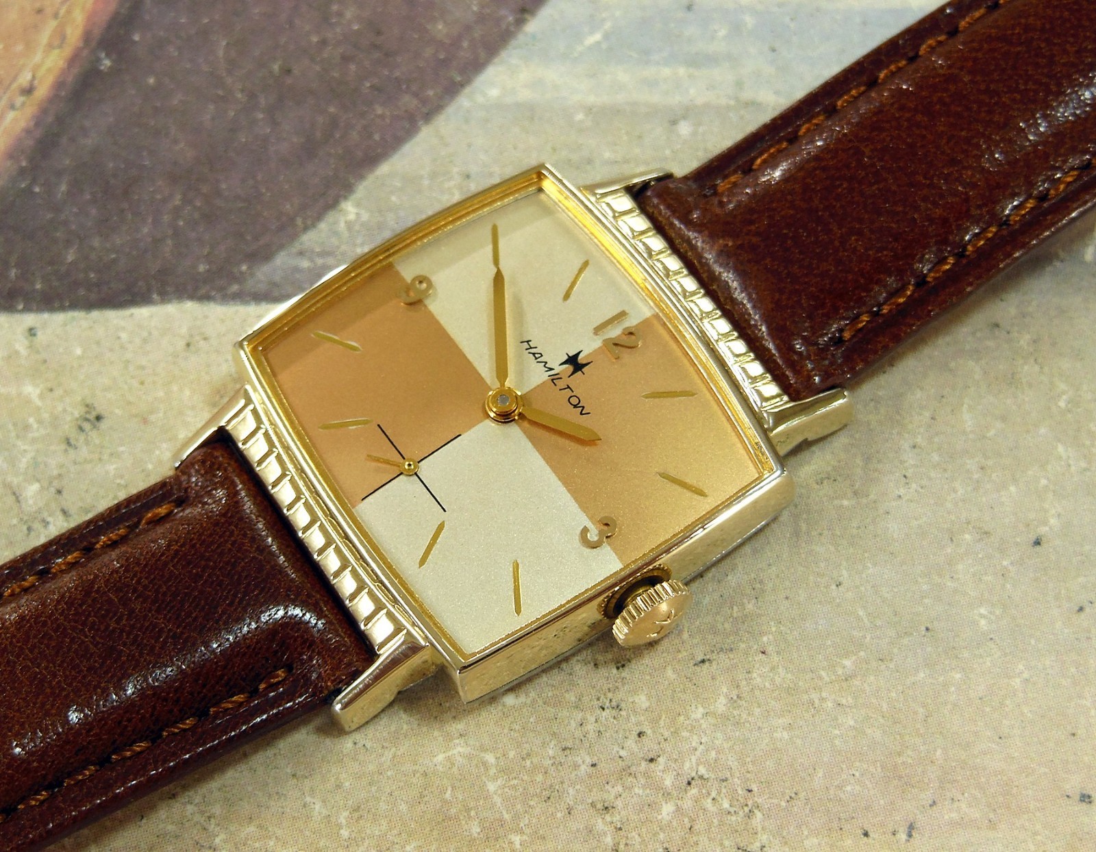 1962 Vintage HAMILTON GARY, Stunning Salmon/Silver Dial, Serviced with warranty