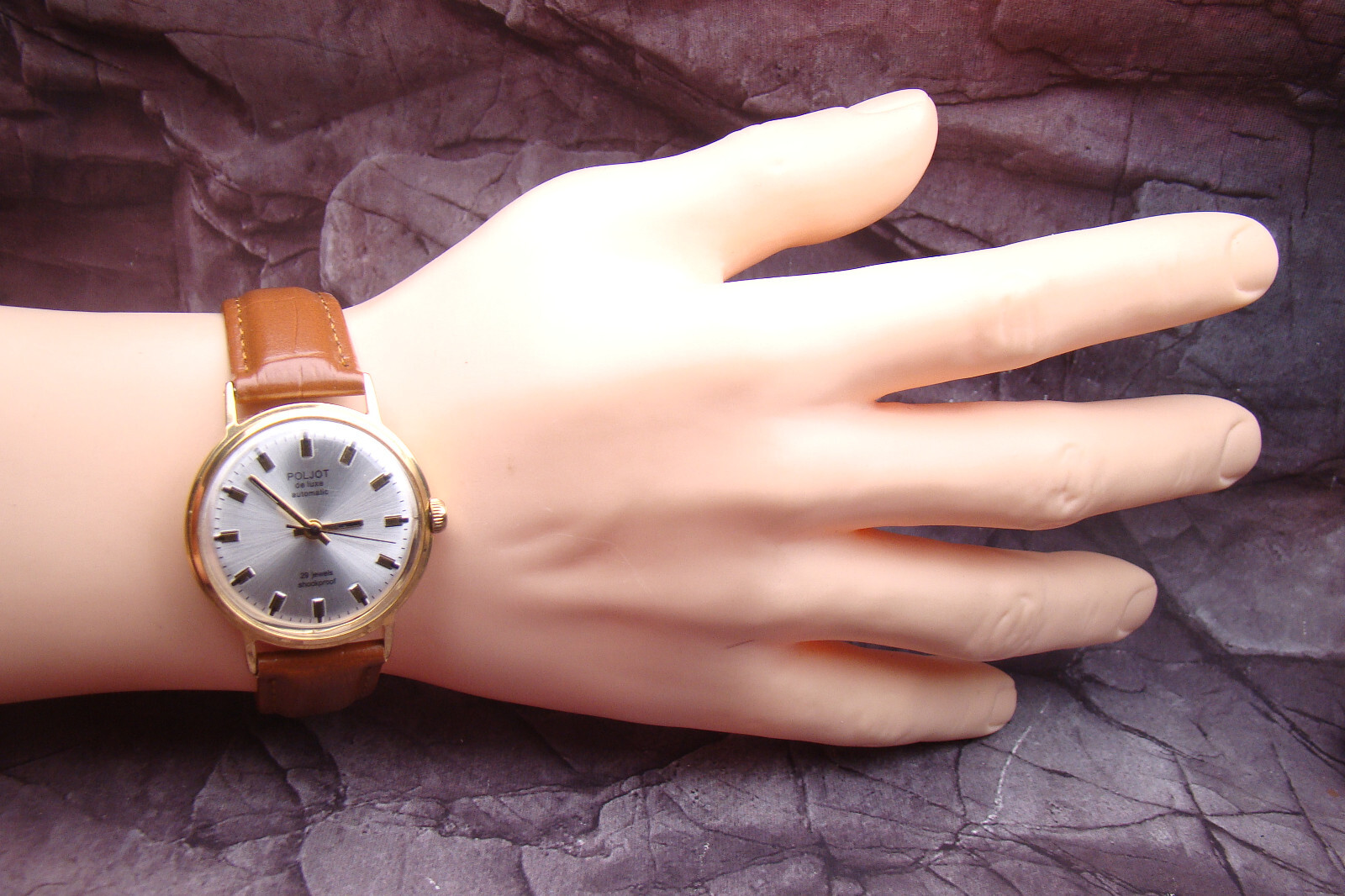 poljot de luxe automatic 29 jewels vintage russian soviet ussr luxury watch 70s