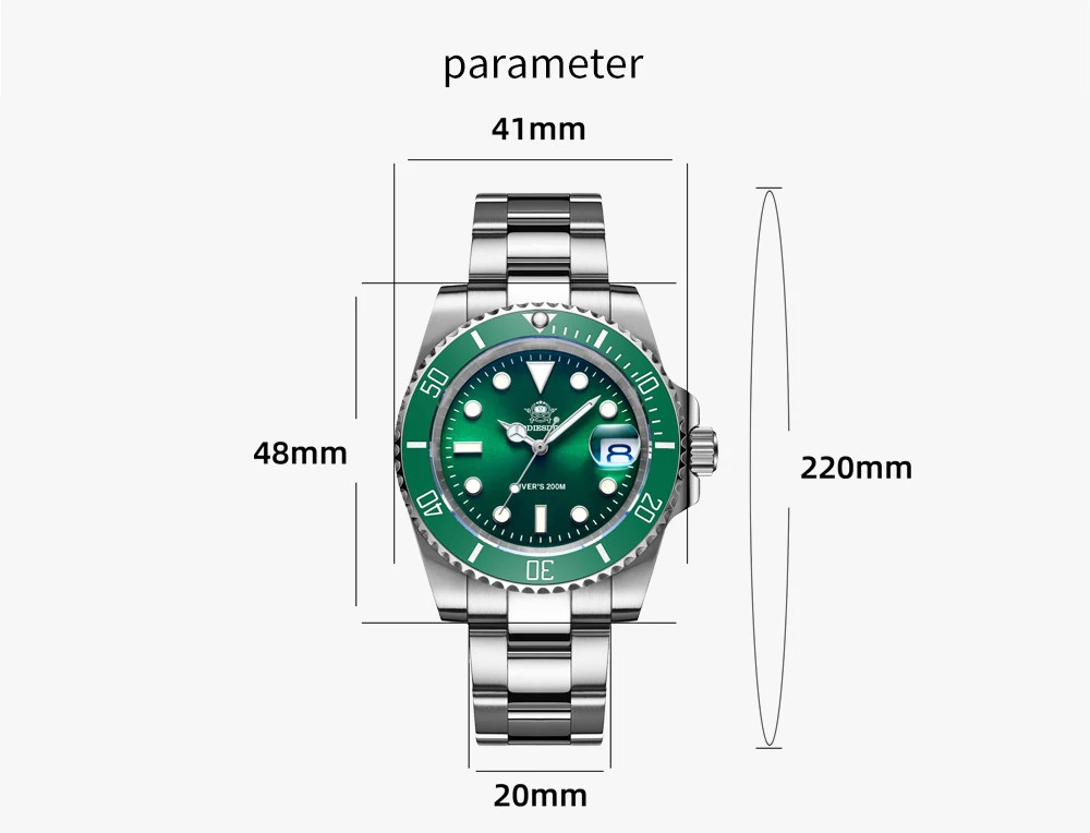 ADDIESDIVE Stainless Steel Watch Men’s European and American Business Leisure Qu