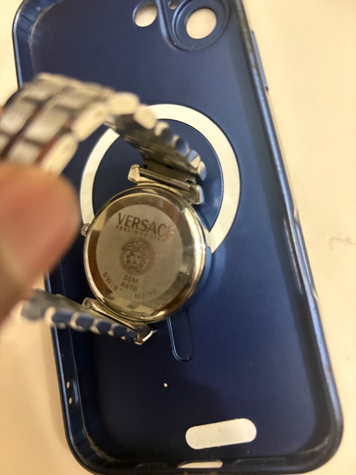 Versace Daphnis Watch Silver Pre-Owned