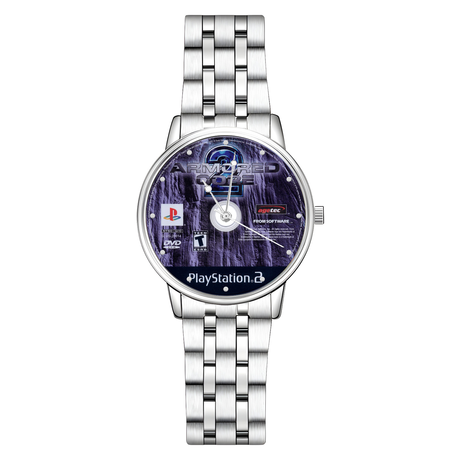 Armored Core 2 Game Disc Engraved Wrist Watch