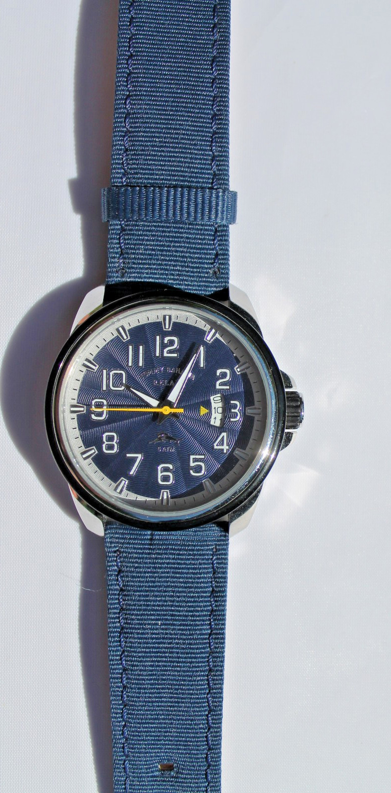 Tommy Bahama Relax RLX1139 Regatta Mens Watch Blue Dial Canvas Leather Strap