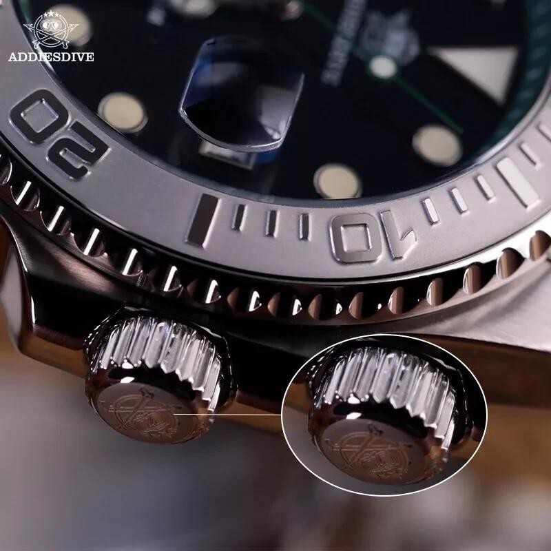 ADDIESDIVE Men Quartz Dive Watch Luxury 200M Waterproof Luminous Stainless NEW