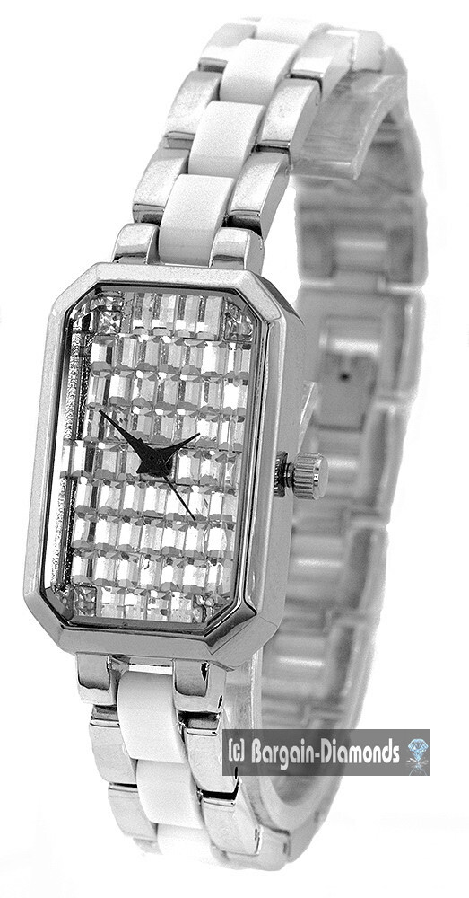 Ladies Silver tone tongue-in-cheek Watch Silver Dial-Hands up to 8.5″ Wrist