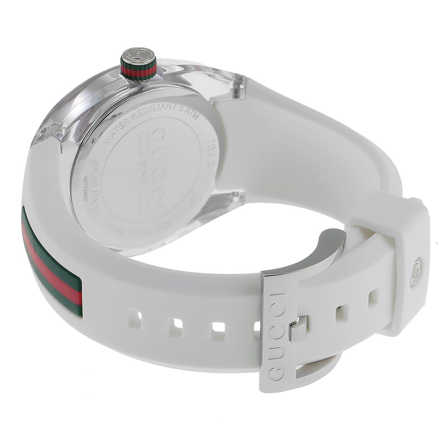 Gucci Women’s Sync L White Rubber Strap Quartz Watch – YA137302 ($670 MSRP)
