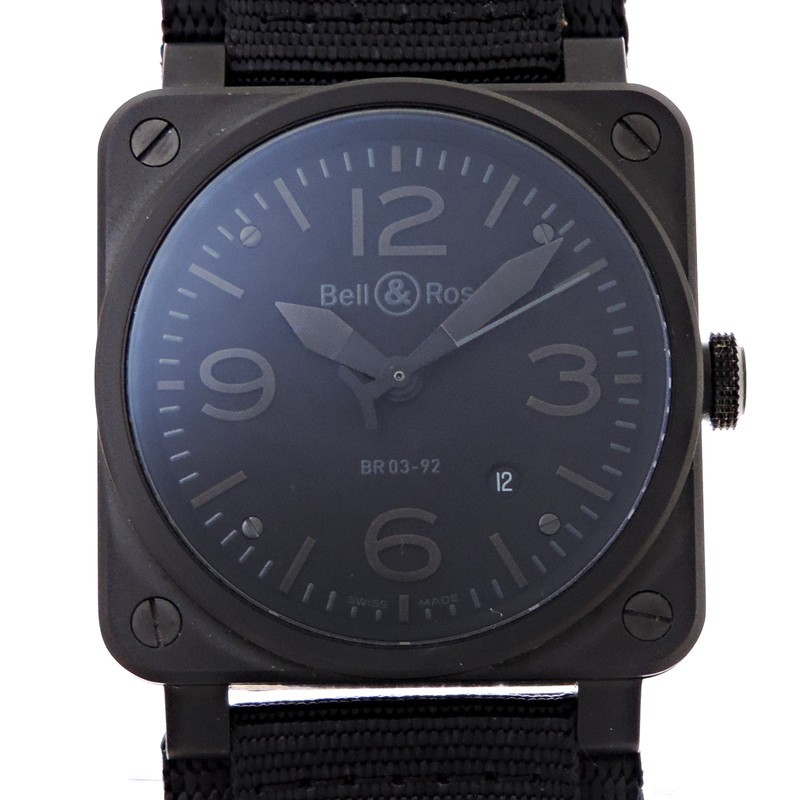 Bell & Ross BR03-92 Phantom Automatic Black Steel Men’s Watch 42mm – Box & Paper