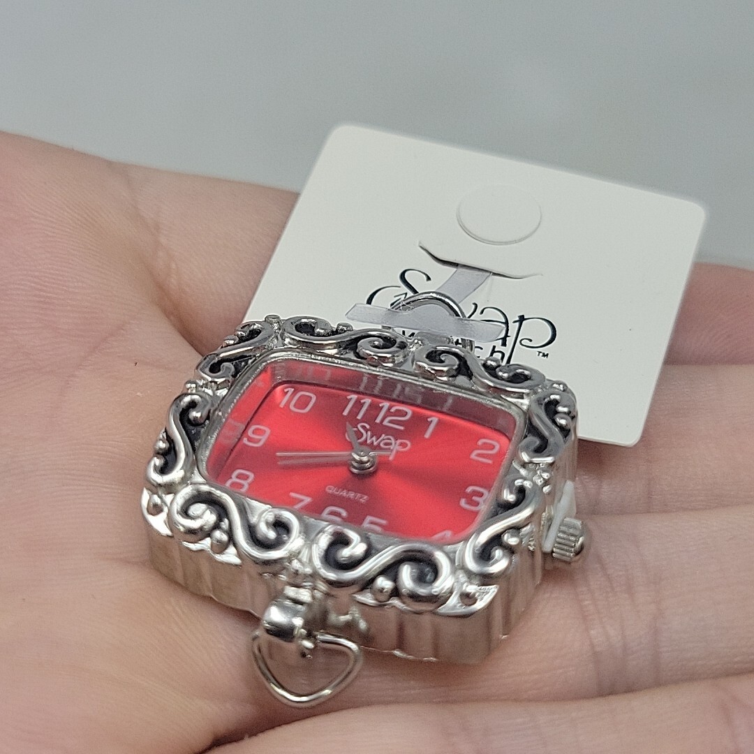 Ruby Red Ornate Swap Watch Face By Beehive Create-a-watch For Lobster Claw Bands