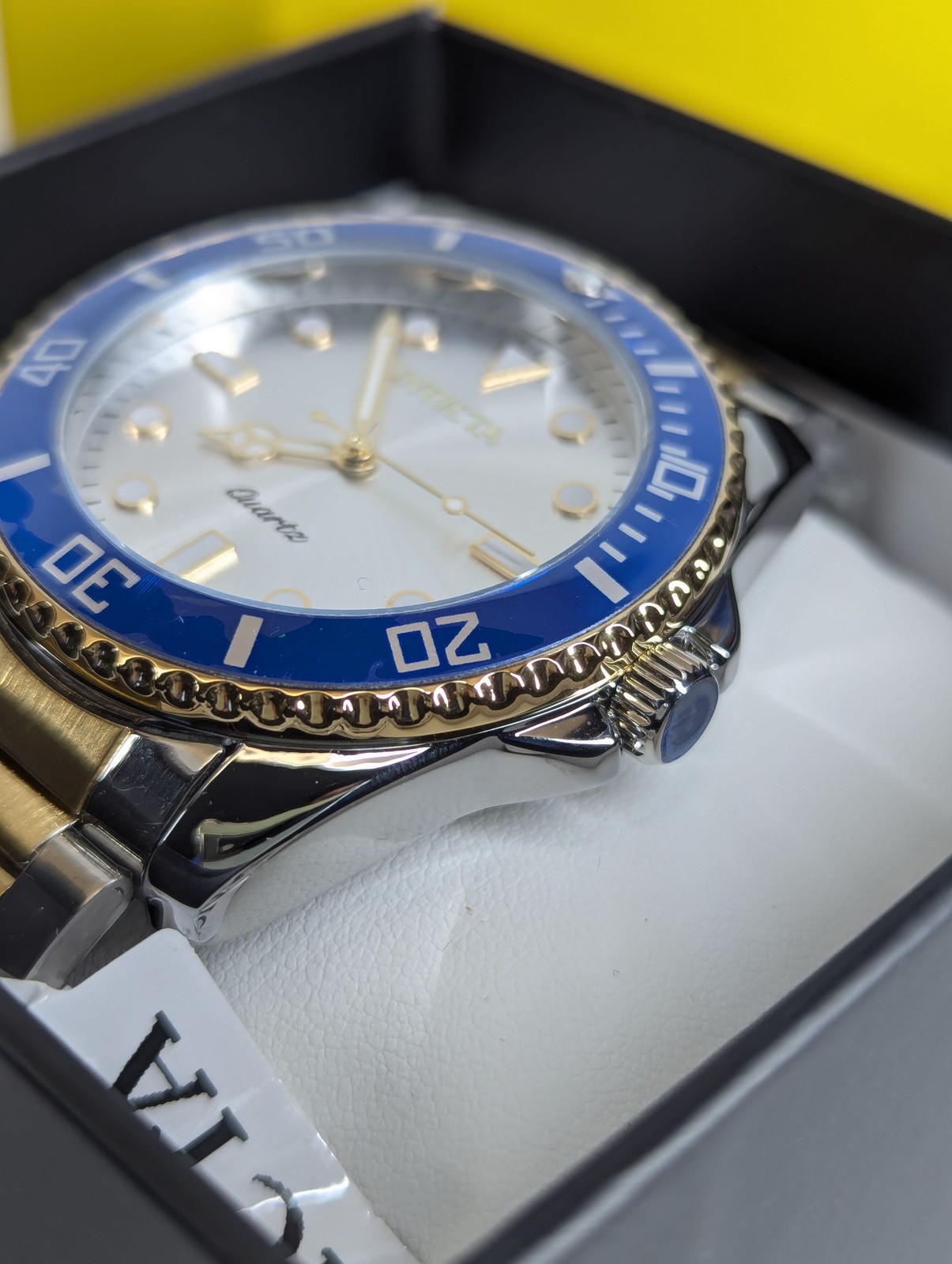 Invicta Diver Men’s Watch Blue Bezel Two Tone Gold, Steel 69398