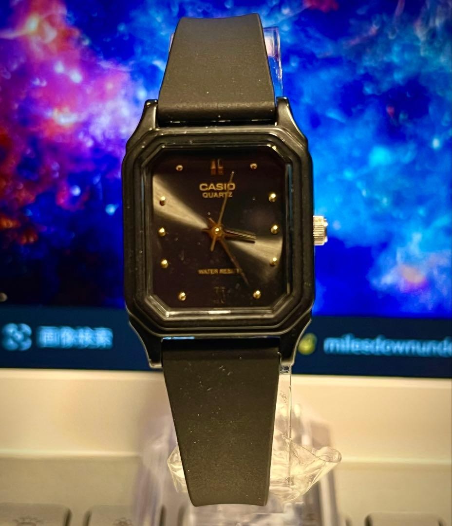 CASIO LQ-142 Analog Watch (Black) & Studio Clip Watch (2 pieces)