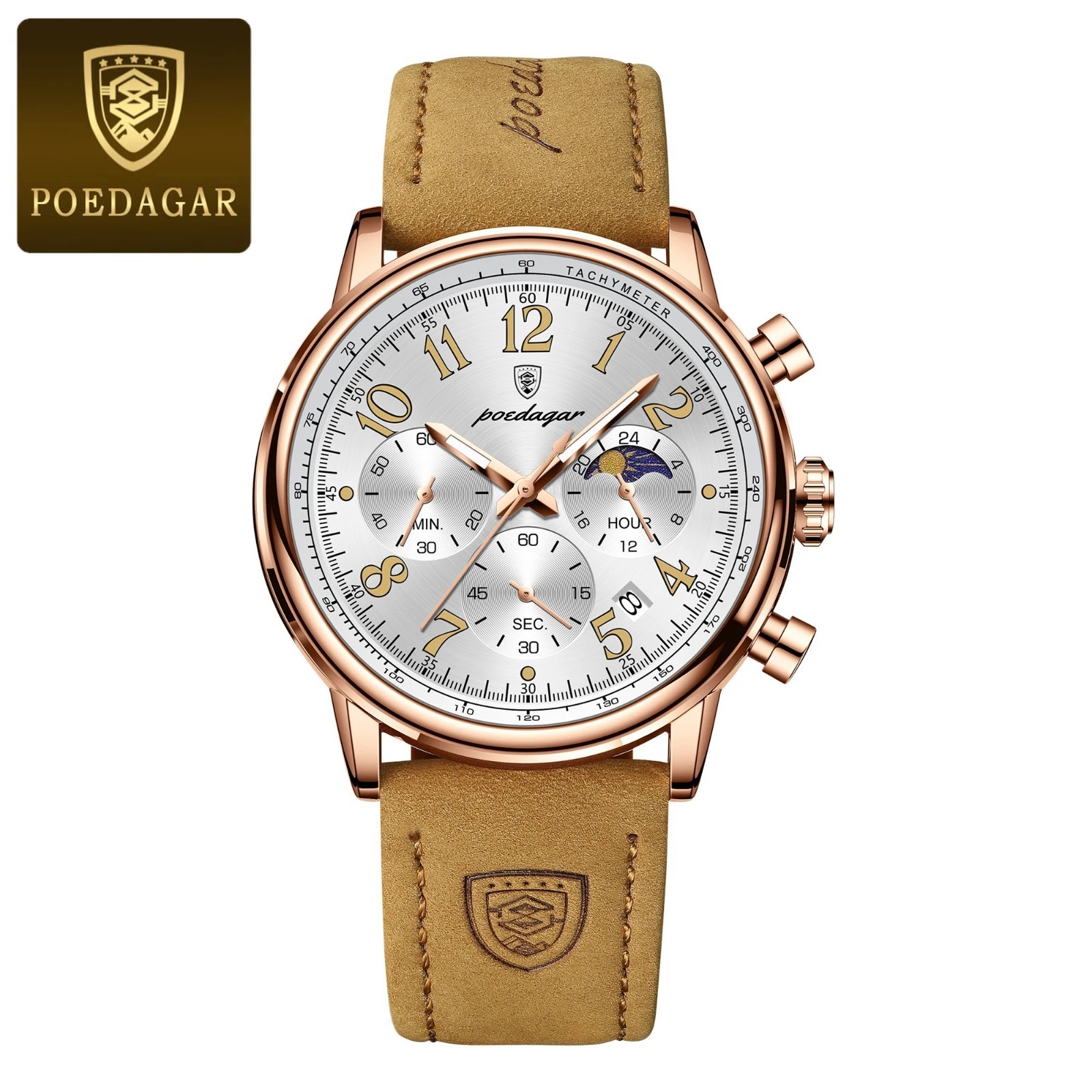 POEDAGAR Luxury Sports Military Men Watch Waterproof Luminous Chronograph Nylon