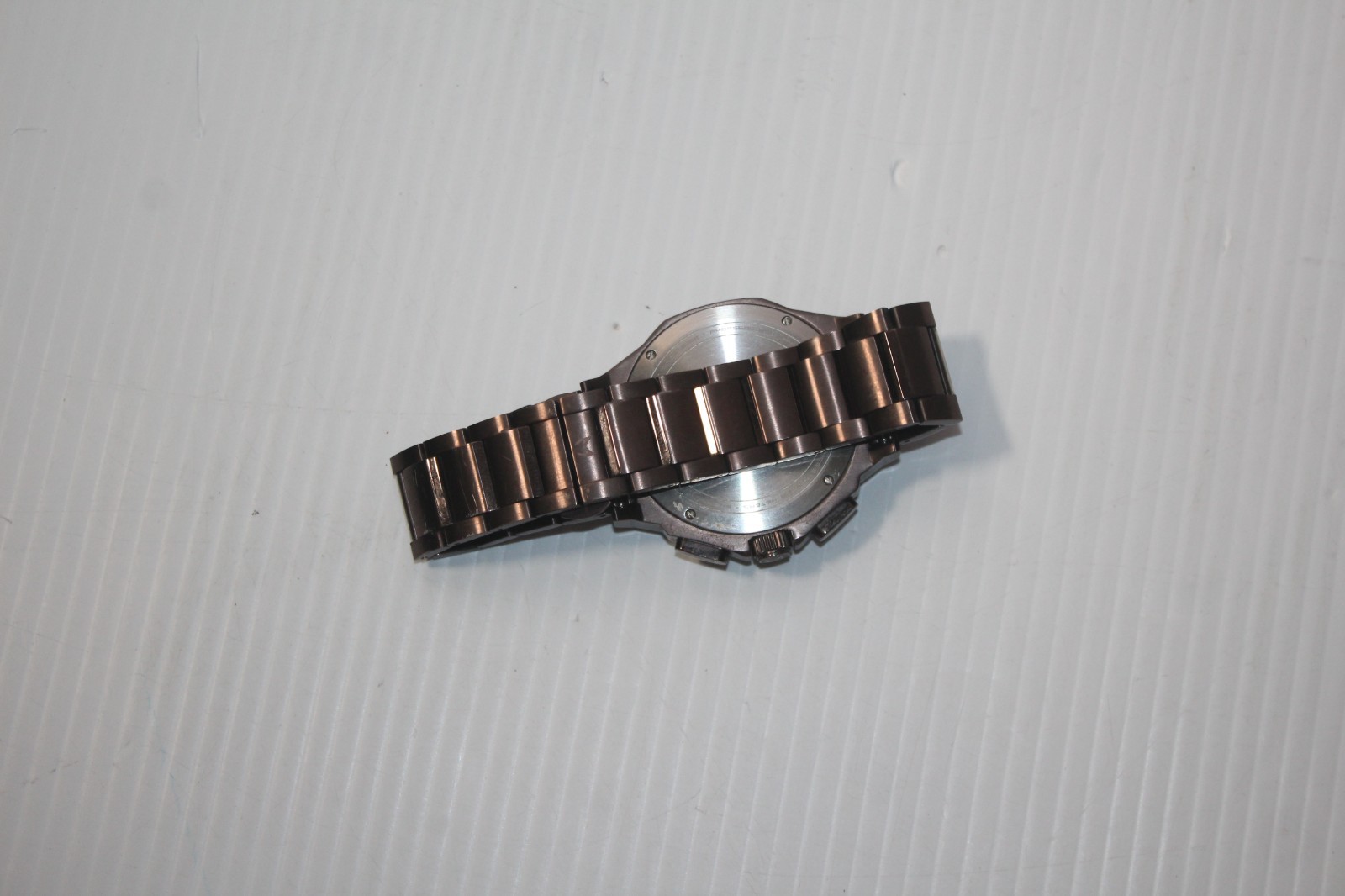 MSTR Meister Ambassador Wrist Watch AM1015SS Chocolate Brushed in Box Runs NICE