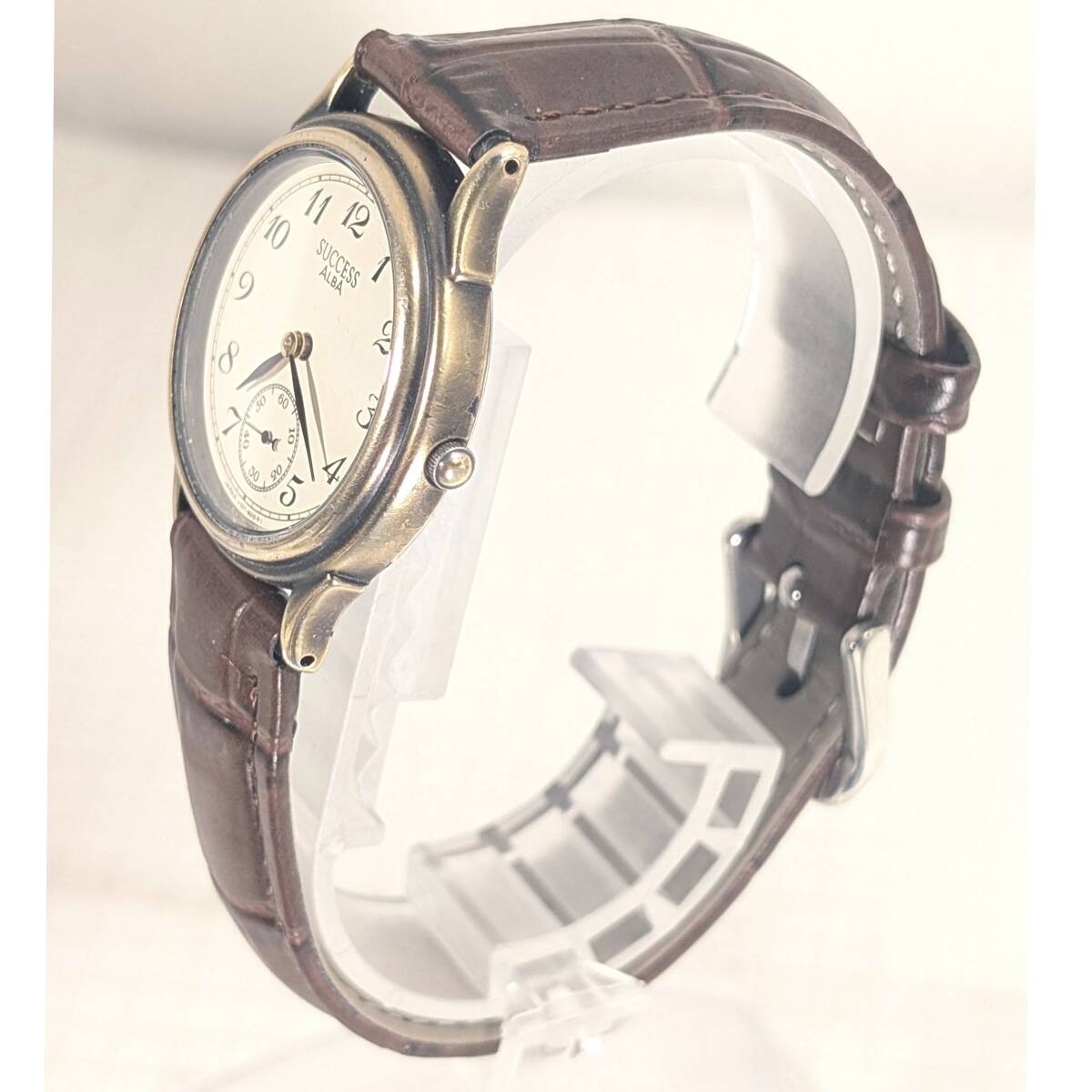 Seiko ALBA SUCCESS Small Second Men s Battery and Belt Replaced Working Model Q