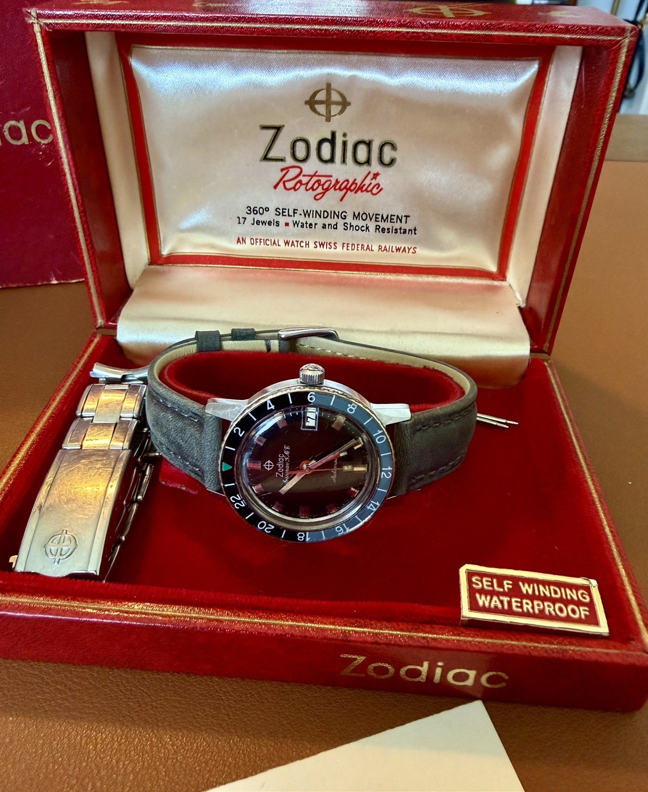 Zodiac Vietnam 2 watch lot Sea Wolf Datographic & Aerospace GMT automatic extras