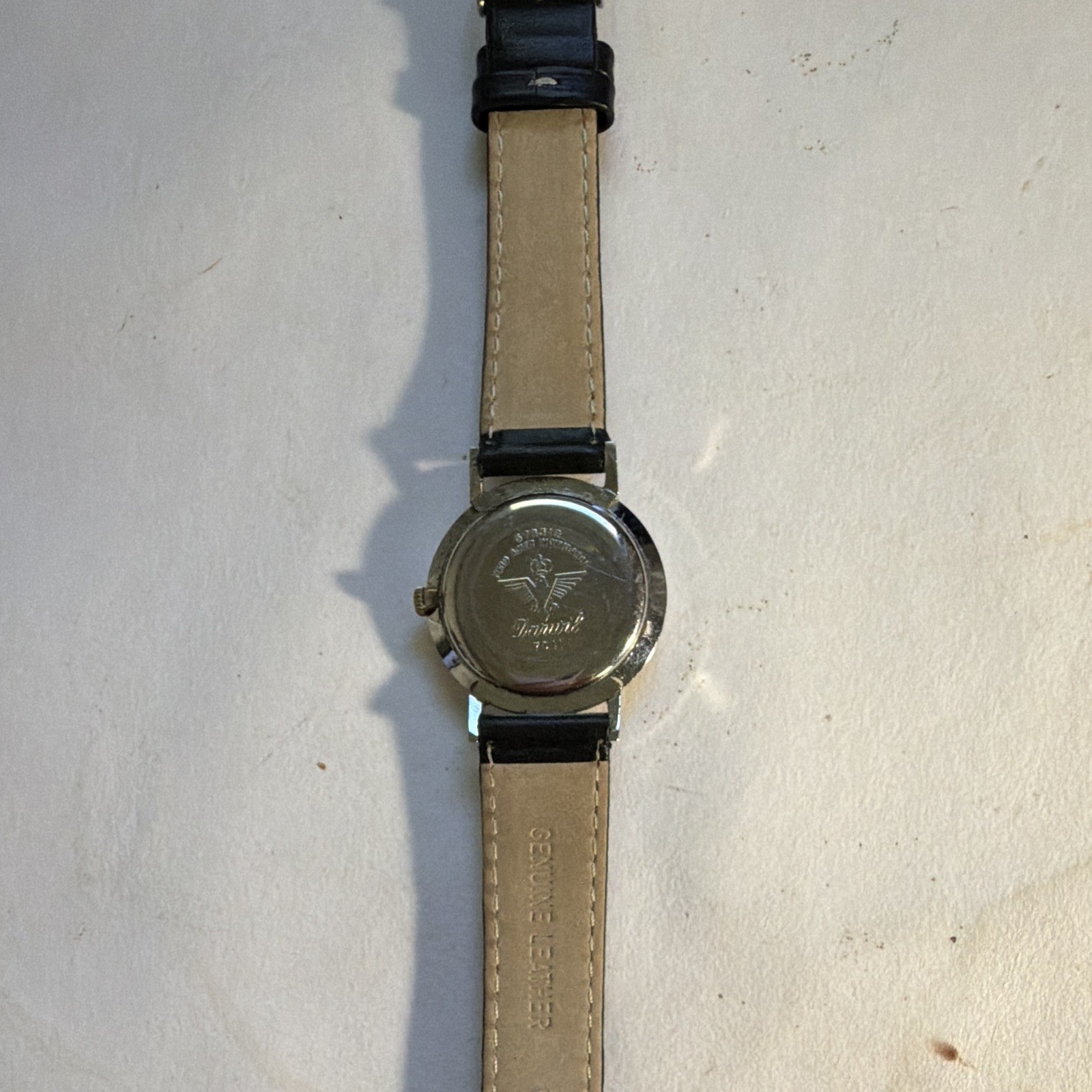Darwil Special Flat Luxe 66 Manual Silver Dial Arabic/Stick 17J Black Leather
