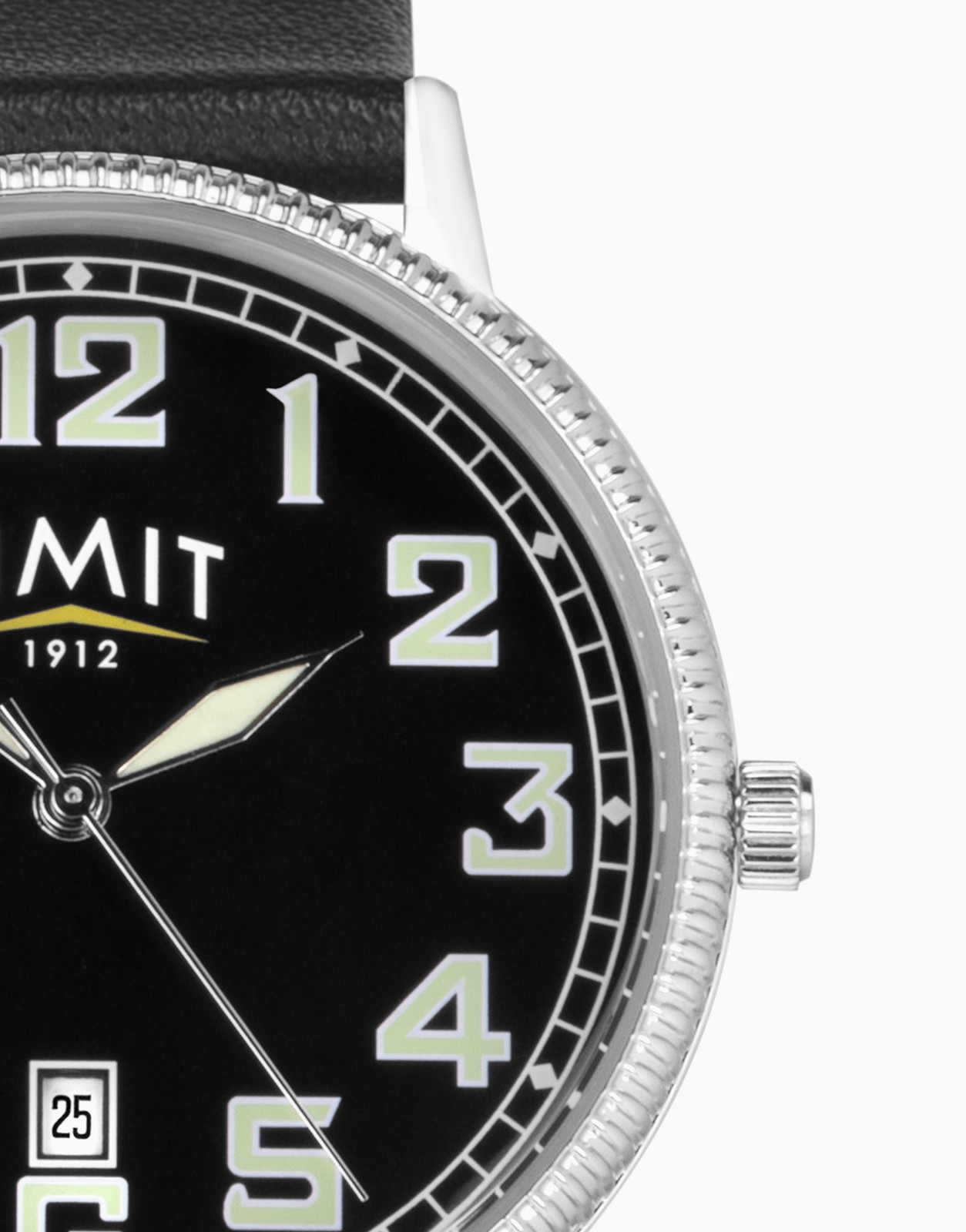 Limit Pilot 40mm Mens Round Silver Analogue Watch with Black Strap RRP £29.99