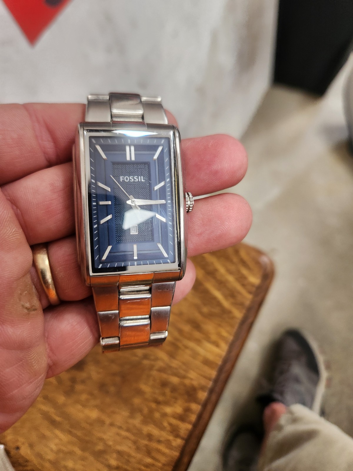 Rare Fossil Truman Analog Blue Dial Men’s Watch FS4768 Needs Battery