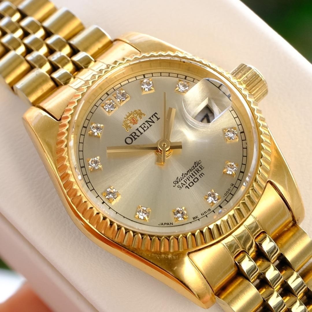 Exc+5 ORIENT President Day-Date Automatic Gold w/Box Working