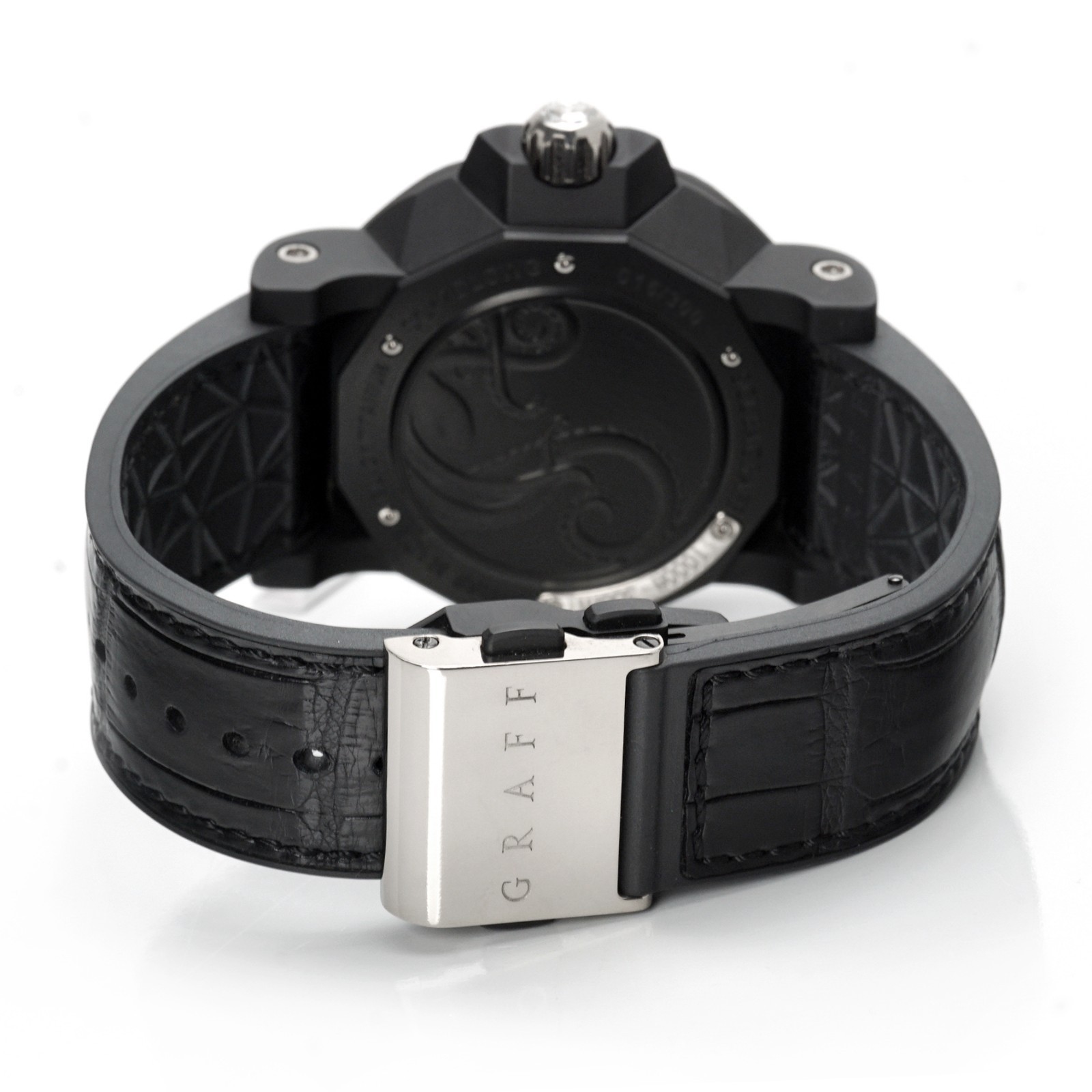 Graff Scubagraff Date Diver SG47DLCWGB White Gold Black DLC Titanium Wristwatch