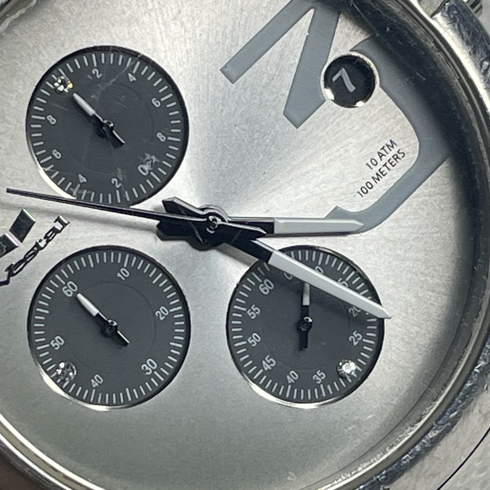 Vestal Madera V•9 Chronograph Date Watch Small 6” Wrist Chrome on Steel New Batt