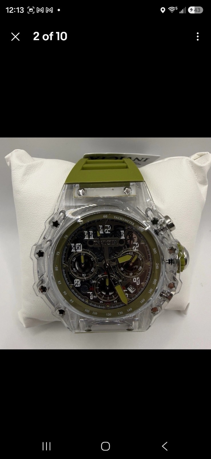 Invicta Racing Vaulthan Collection (69682)- 44mm Men’s Watch – Olive Green – NEW