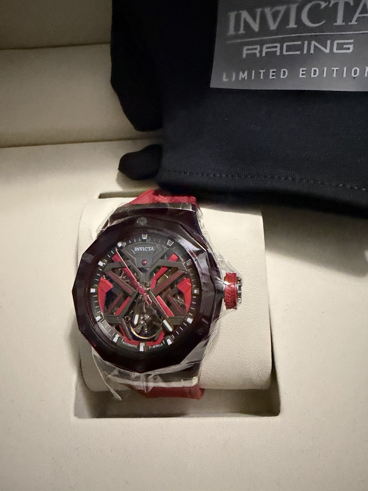 Invicta Celestial Orbitha Automatic Men’s Watch w/ Skeleton Dial 45mm, Red