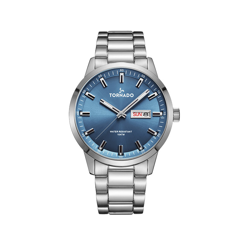 Tornado Spectra Men’s Analog Watch | Blue Dial, 43x48mm, 100 m (10 ATM)