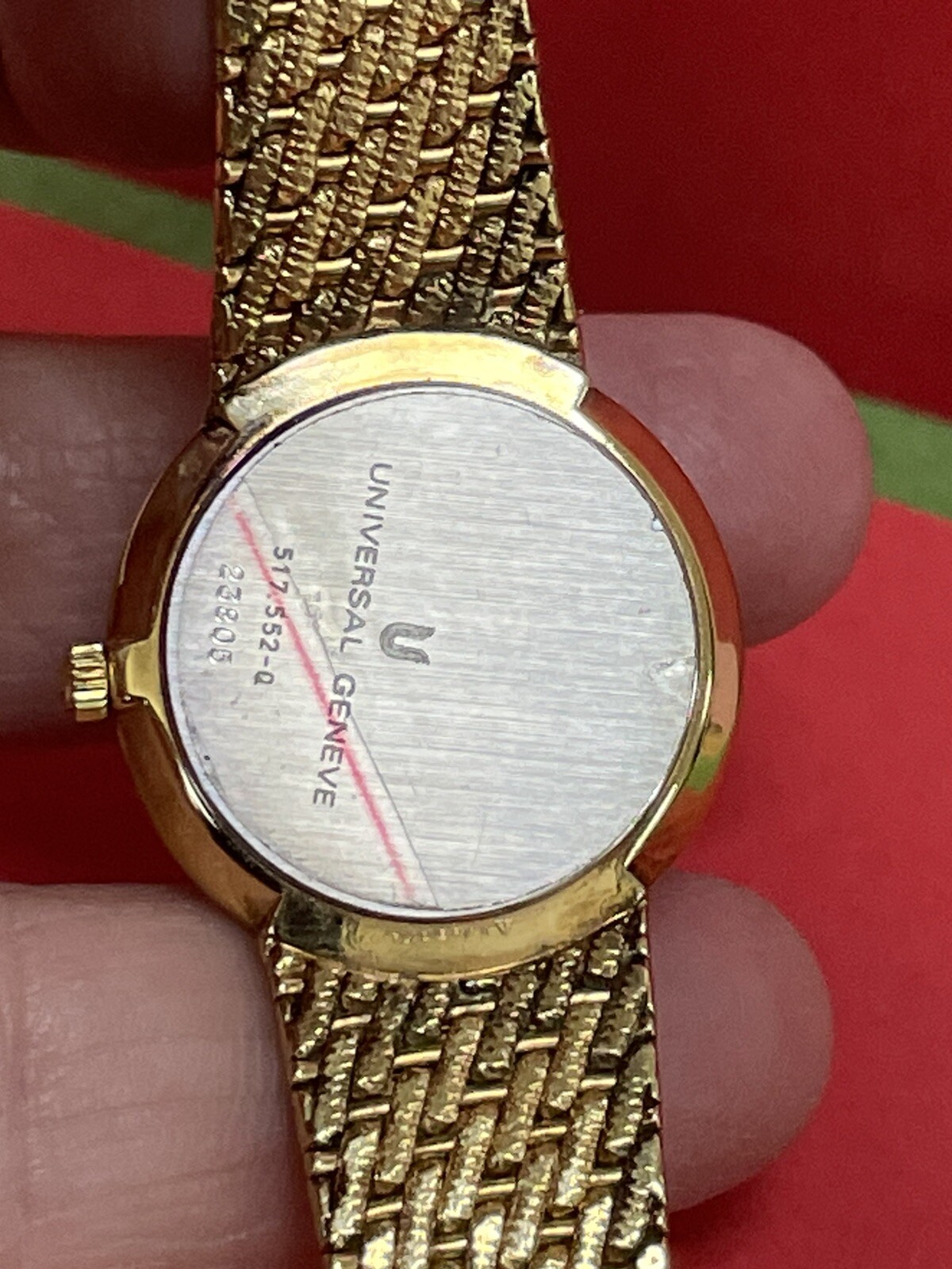 SWISS UNIVERSAL President Saddam Hussein Iraq Photo Dial Watch LADY Size R