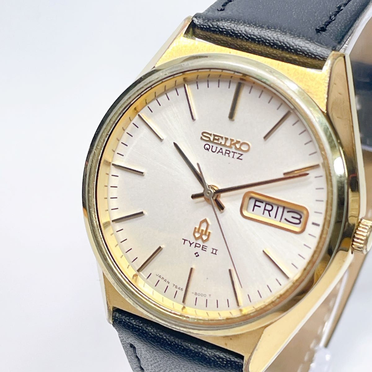 81 SEIKO TYPE II Men s Wristwatch Quartz New Battery New Aftermarket Strap 81