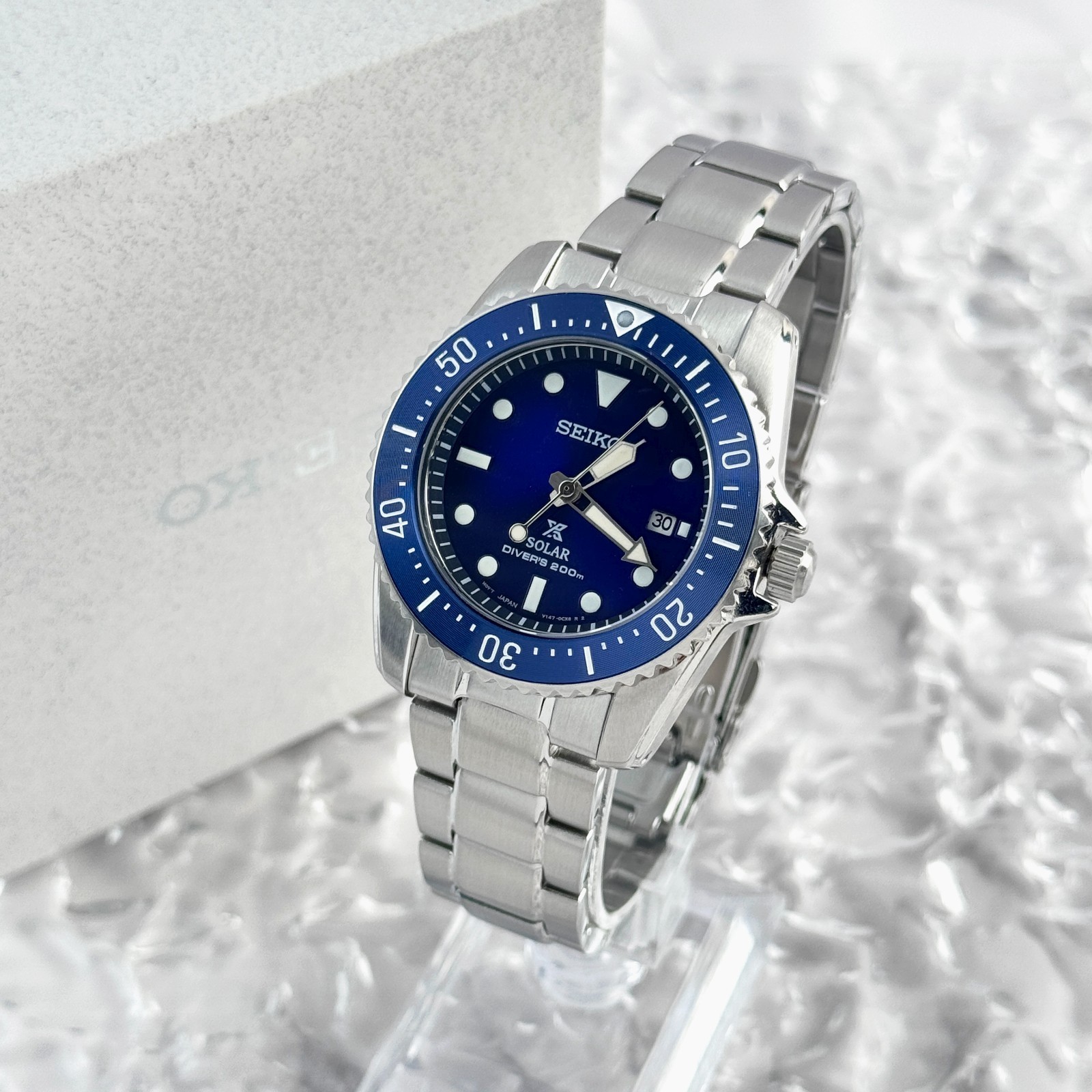 Seiko Men’s Prospex Sea SNE585 Blue Dial Solar Diver Watch 38.5mm