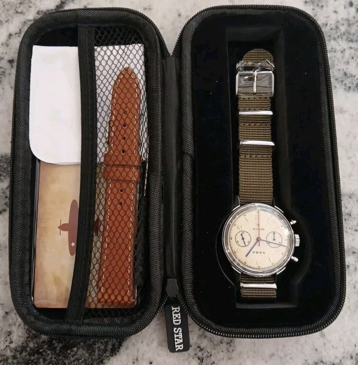 Seagull 1963 ST1901 38mm Acrylic Manual Wind Pilot’s Chronograph Watch US Seller