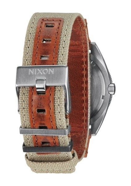Nixon Rover Sand/Saddle A355-1430 Silver Dial Brown Leather Strap Watch